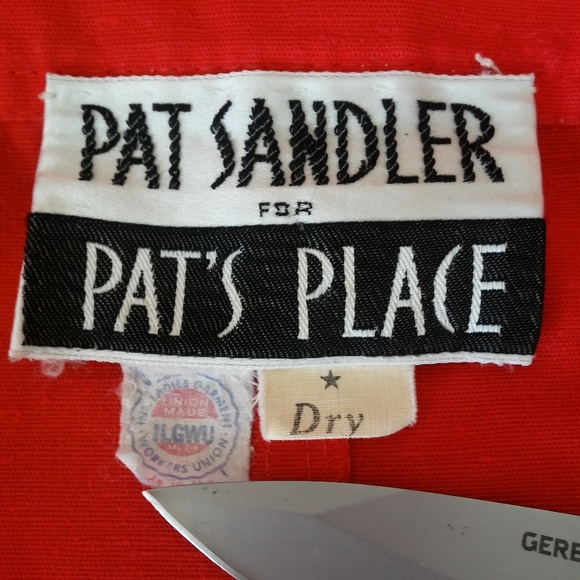 VTG 70s Pat Sandler Red Canvas Jacket Cropped - Picture 6 of 8